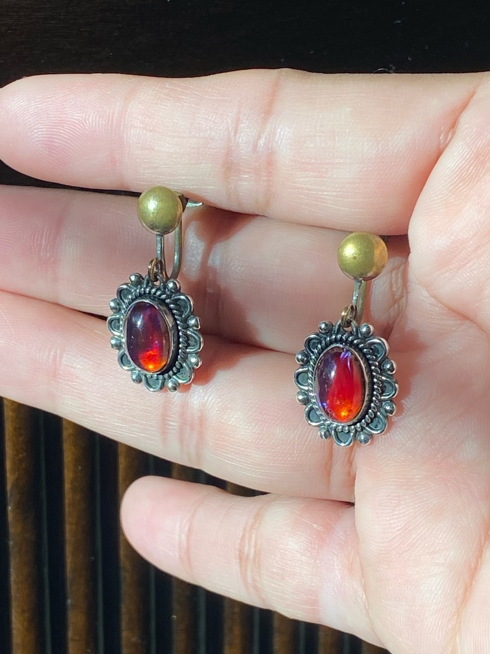 Vintage Sterling Silver Screw Back – Mid-Century Earrings